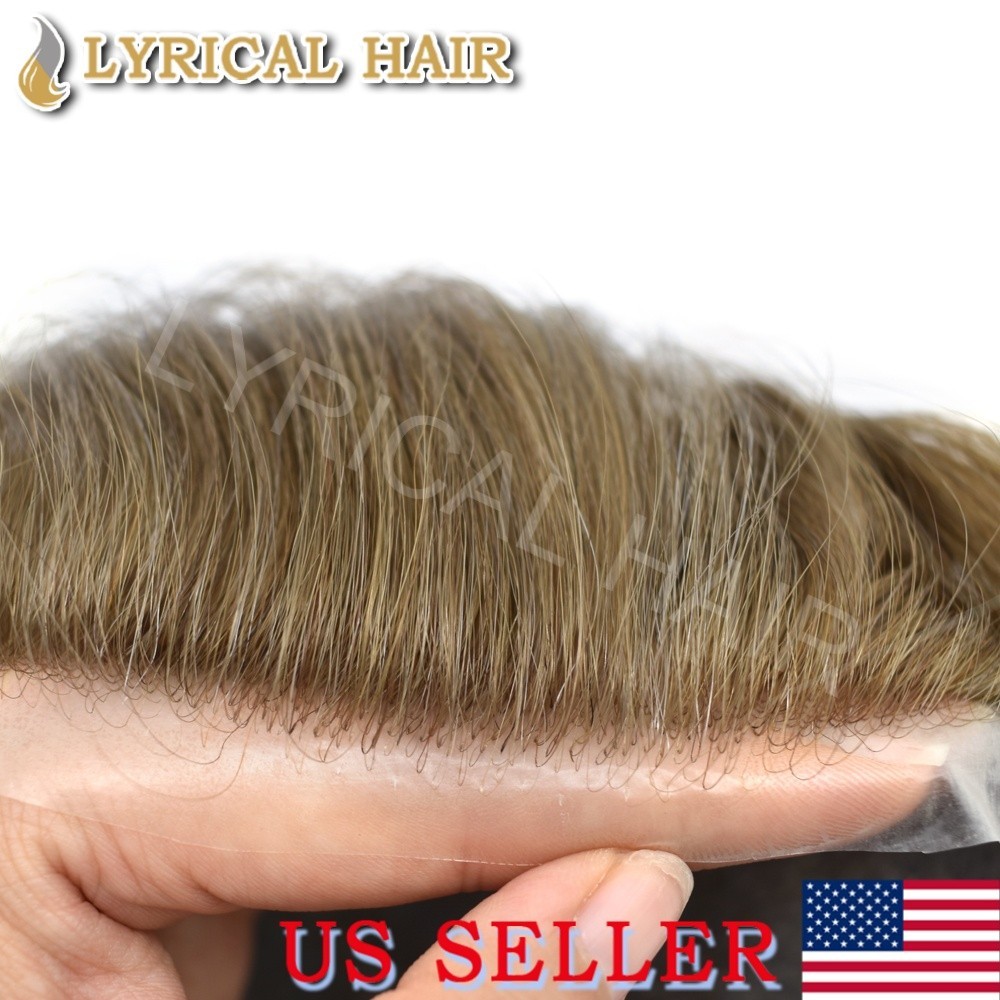 Lyrical Hair Thin Skin Toupee For Men Human Hair Invisible Hairline Hair System