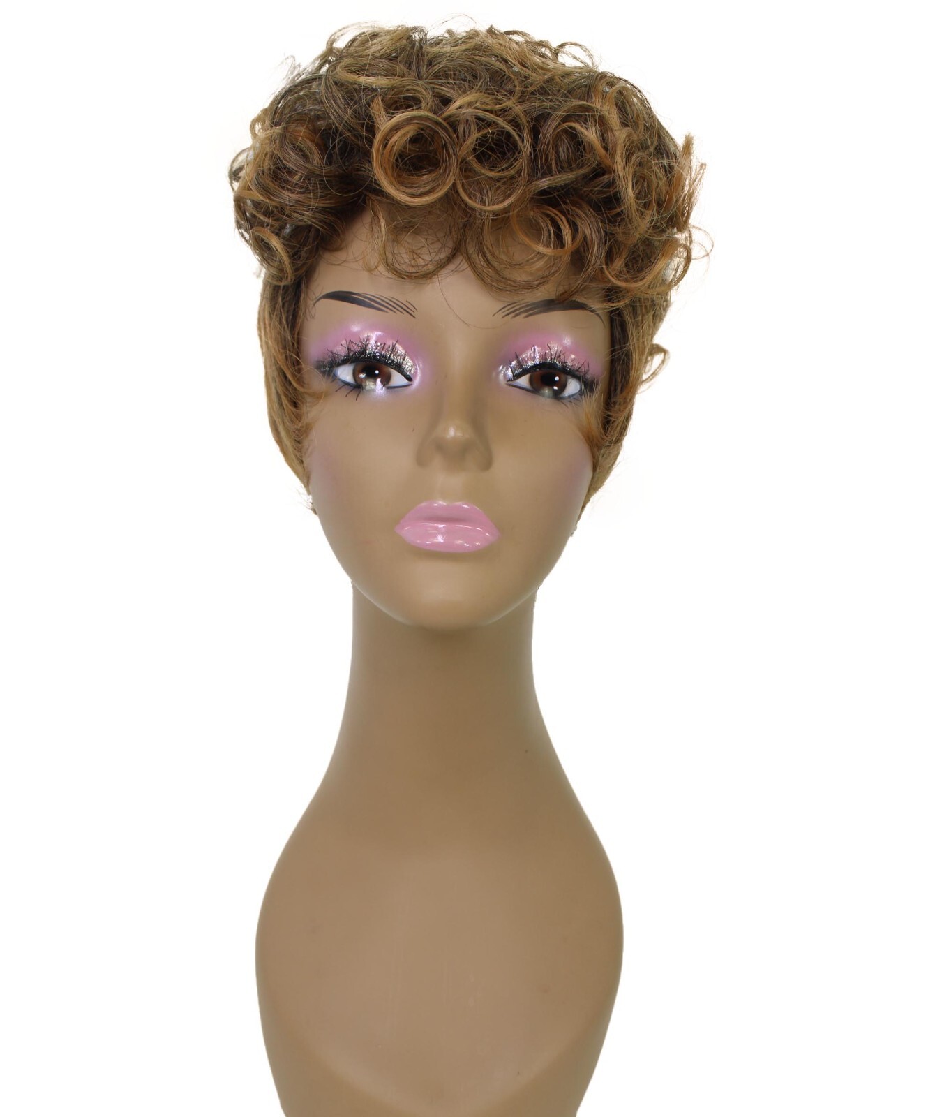 LUXLUXE Sydney Curly Layer 10 in Full Wig Full Cap, Heat Resistant Fiber BF-0003