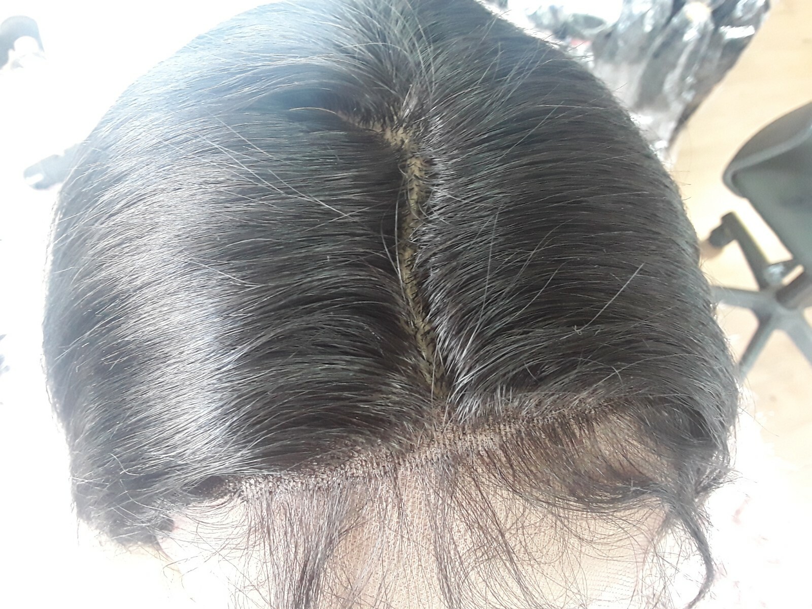 12A 18INCH BRAZILIAN GLUELESS SILK BASE TOP FULL LACE WIG STRAIGHT 1#/27# 180%