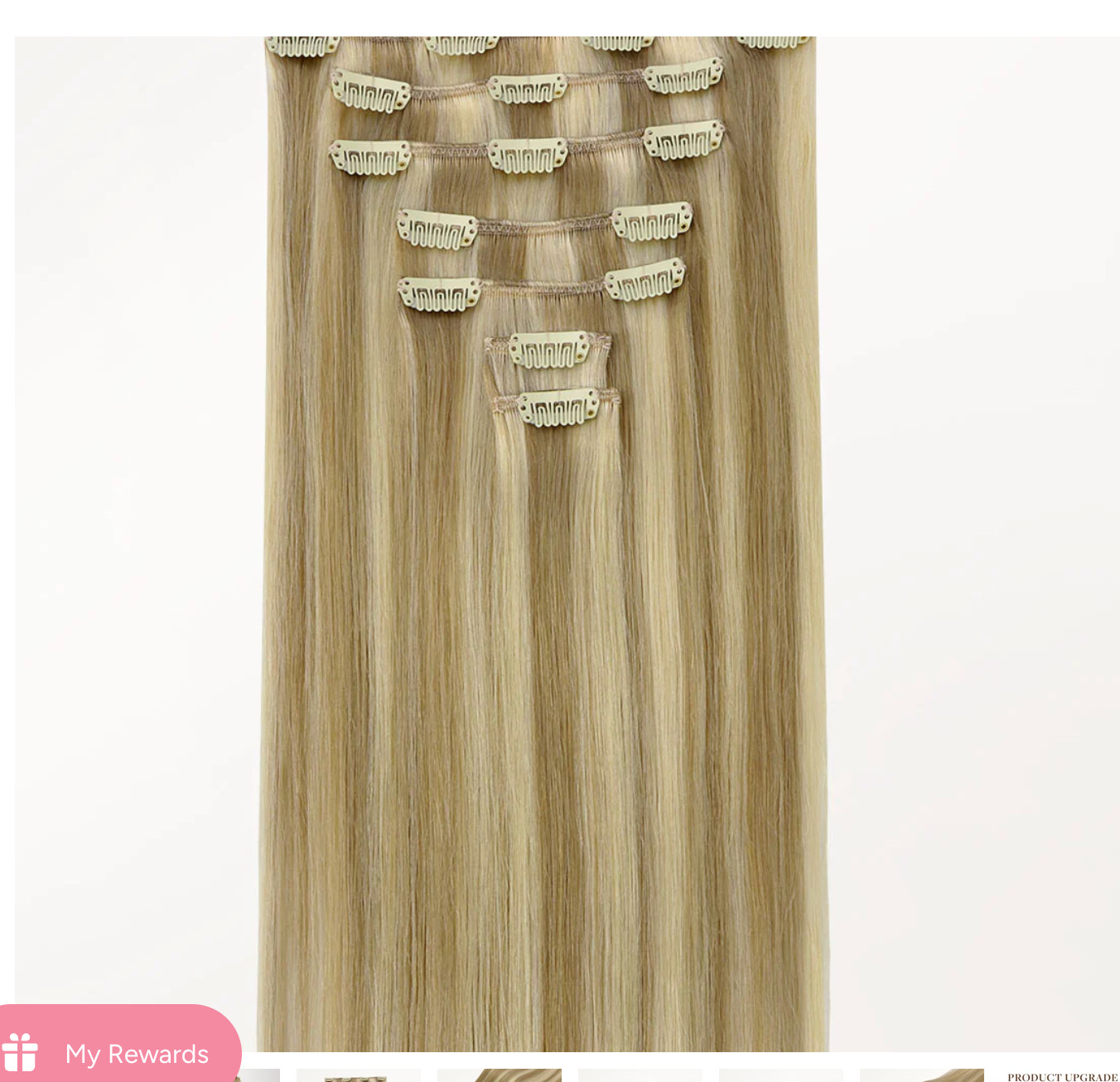 New Goo Goo Light Blonde Highlights 16/22 Classic Clip In Hair Extensions 20″