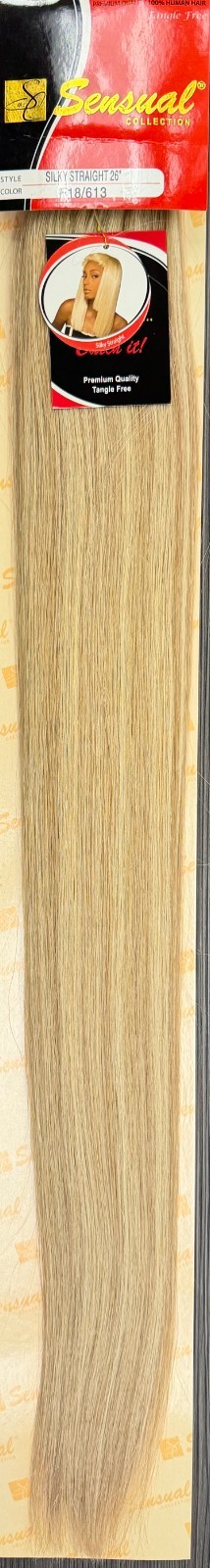 Sensual Collection Human Hair Extensions 26″ Silky Straight #18/613 Blonde Blend
