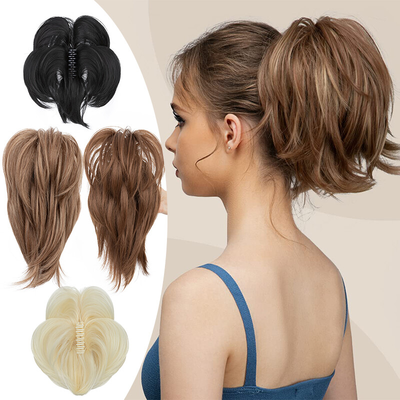 Short Clip In Ponytail Women Pony Tail Hair Extension Claw On Fake Hair Piece US