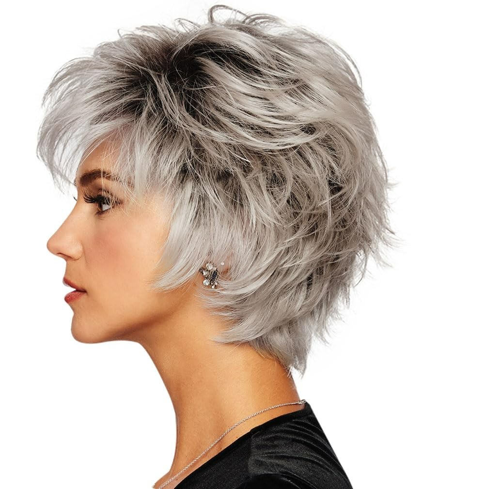 Raquel Welch Voltage Short Layered Wig Hairuwear Averge. Cap R51/61 Iced Granita