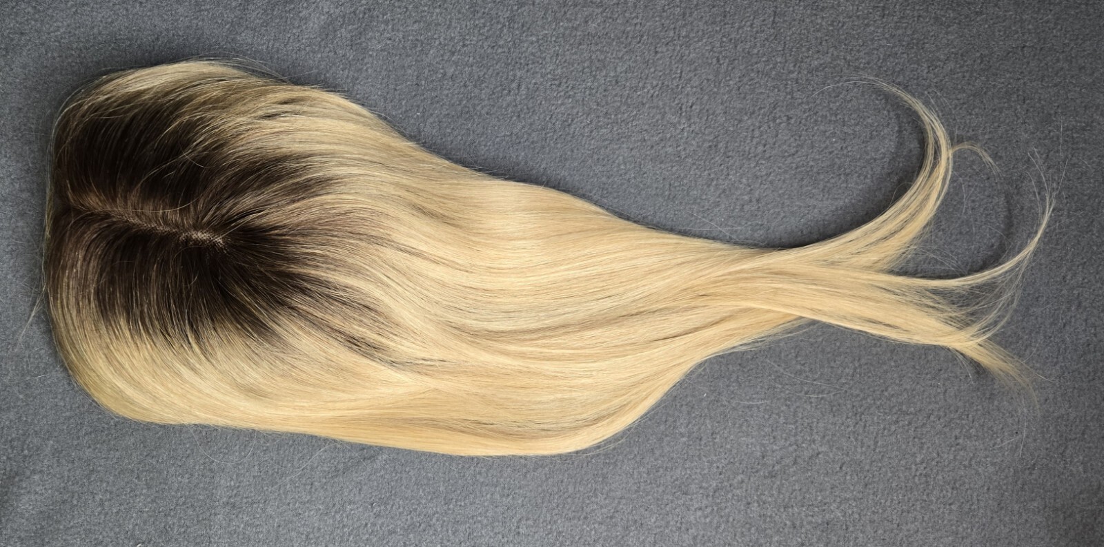 Starluck Ombre Light Blonde Hair Topper, 65g, 6″x5.5″ Large Base, Human Hair