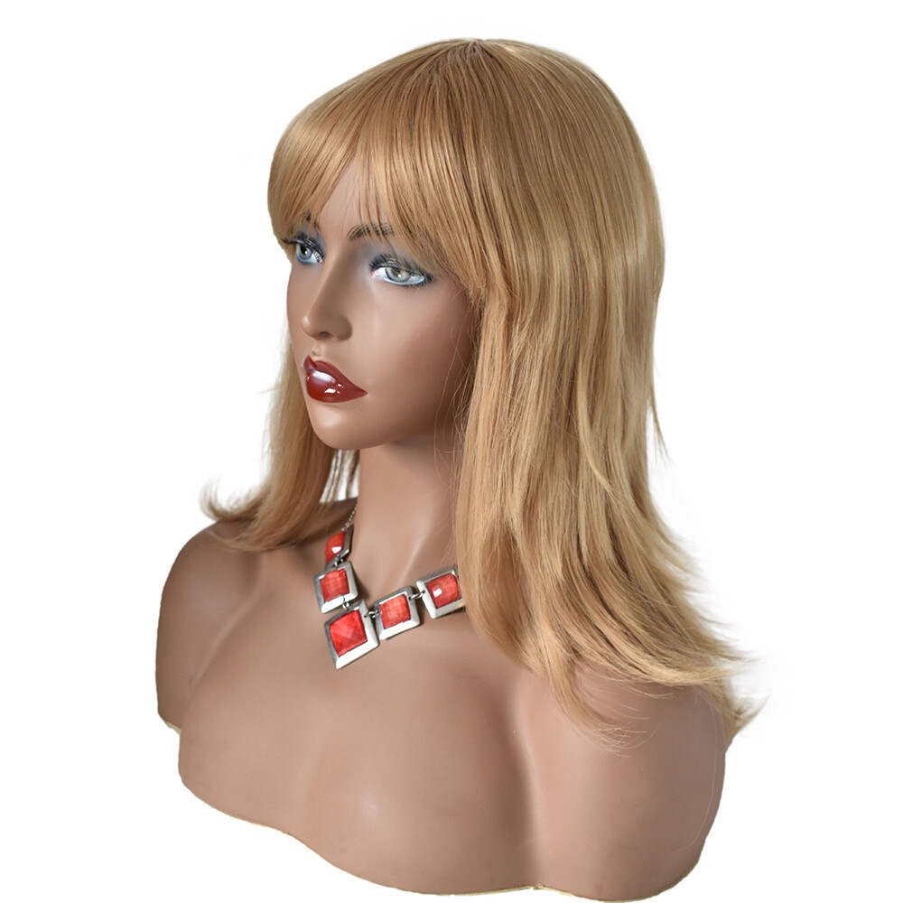 Layered Long Synthetic Hair Machine Made Wig for Women Premium Quality Natural