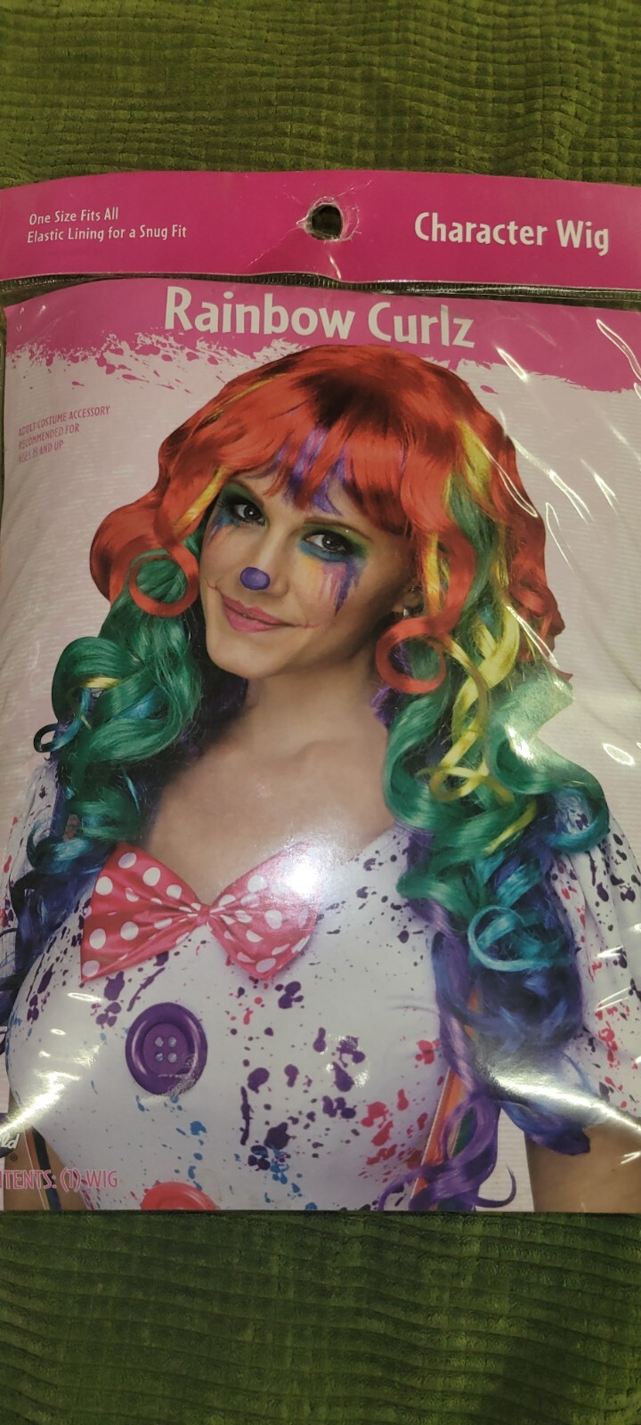 CELEBRATE HALLOWEEN!! Cosplay Primary Multicolor Wig Long Wig W/Bangs NEW !!