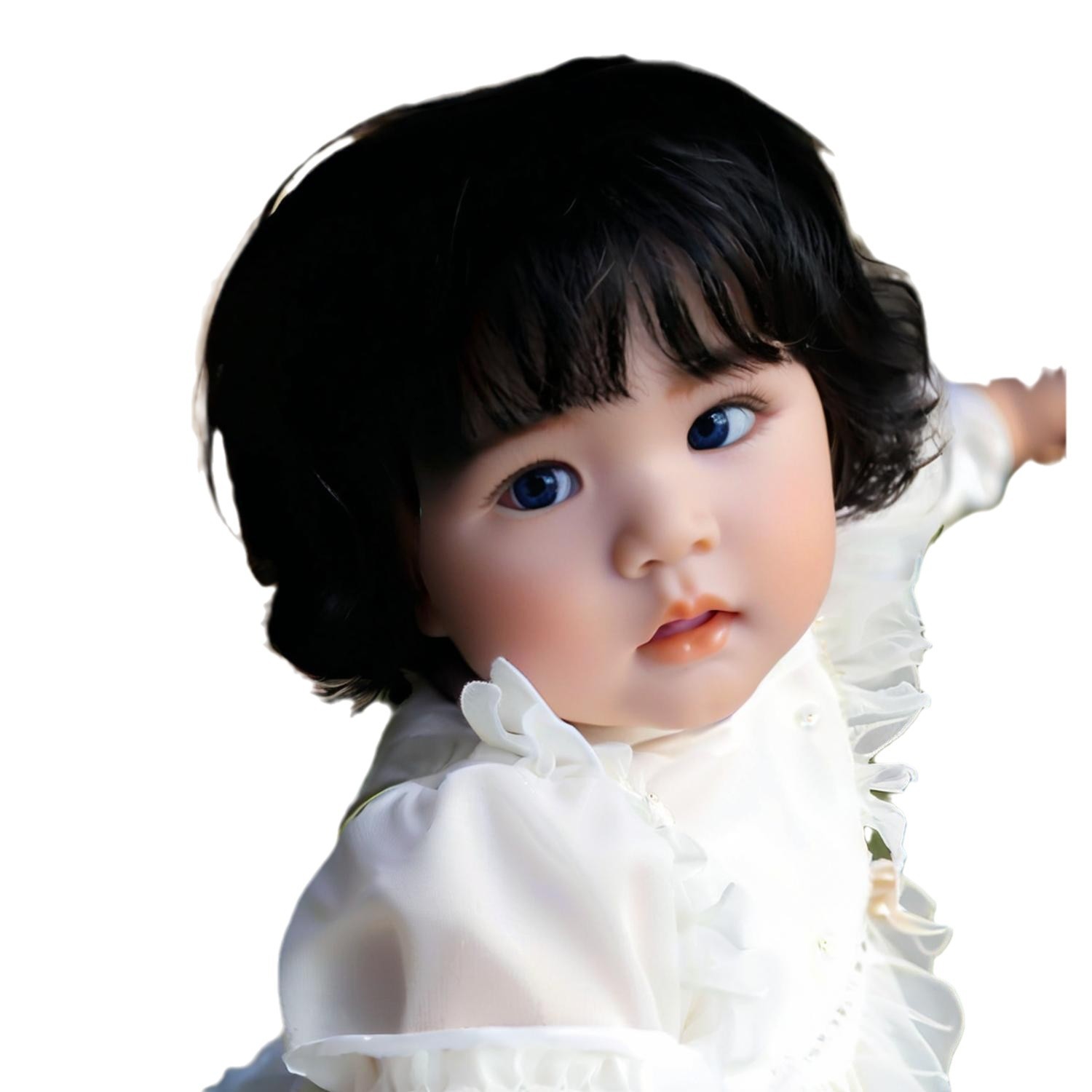 New Wig for Kids with Bangs Girls Short Curly Wavy Wig Synthetic Hair Wigs