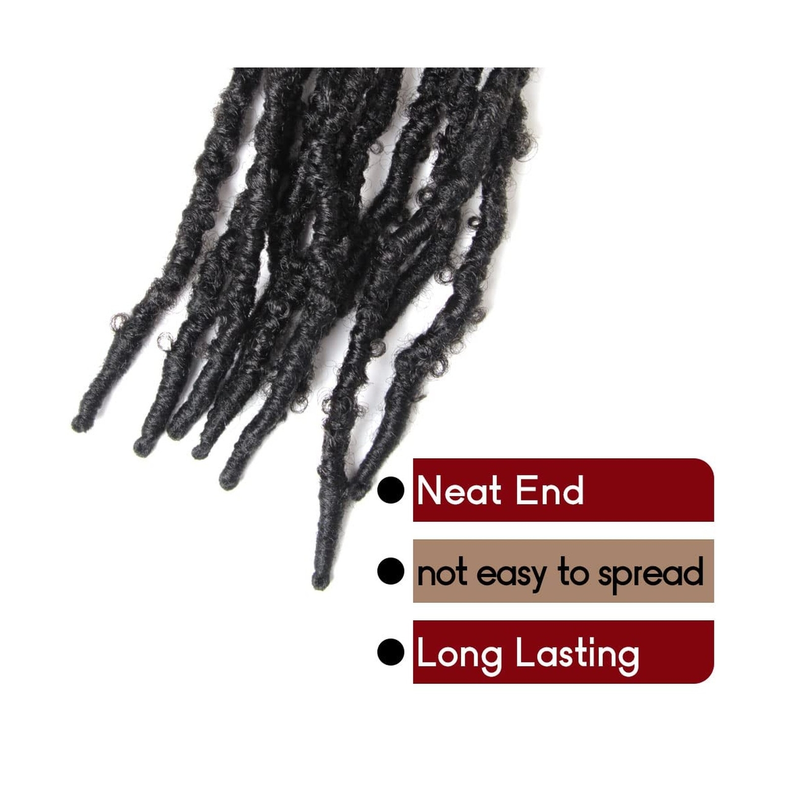 30 Inch Light Weight Butterfly Locs Crochet Hair 8 Packs Long Distressed Butt…