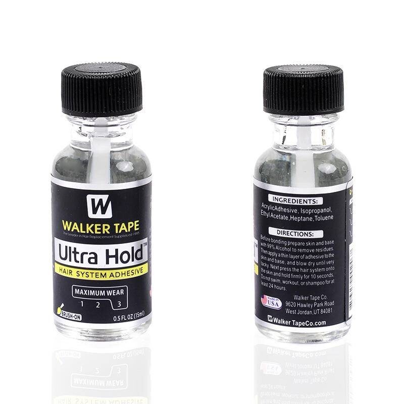 WALKER Ultra Hold Glue 4X Bottles 0.5 oz Adhesive/Brush on Glue~Lace wig&Toupee.