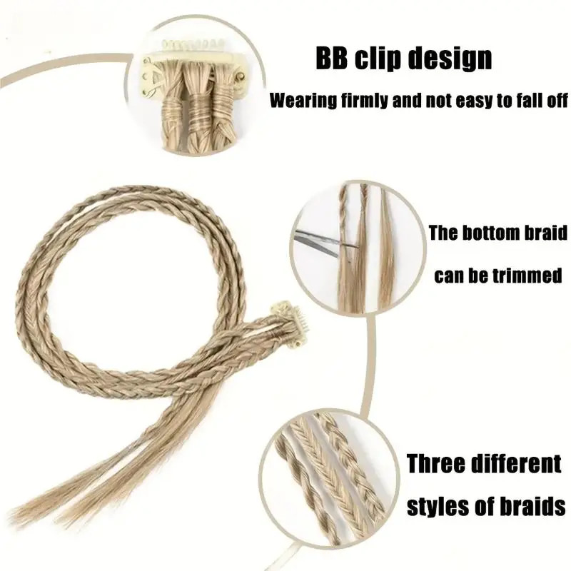1Pairs Synthetic Clip In Hair Extensions Dirty Dreadlock Boxing Boxer Braids