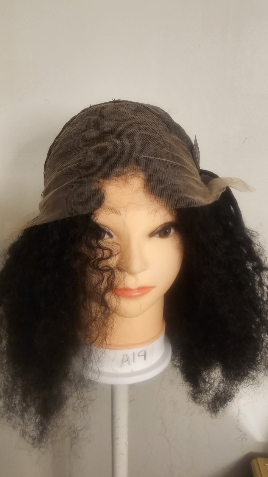 new High-Quality regular 20″ Black body wave 100% Virgin Human Hair Lace Wig