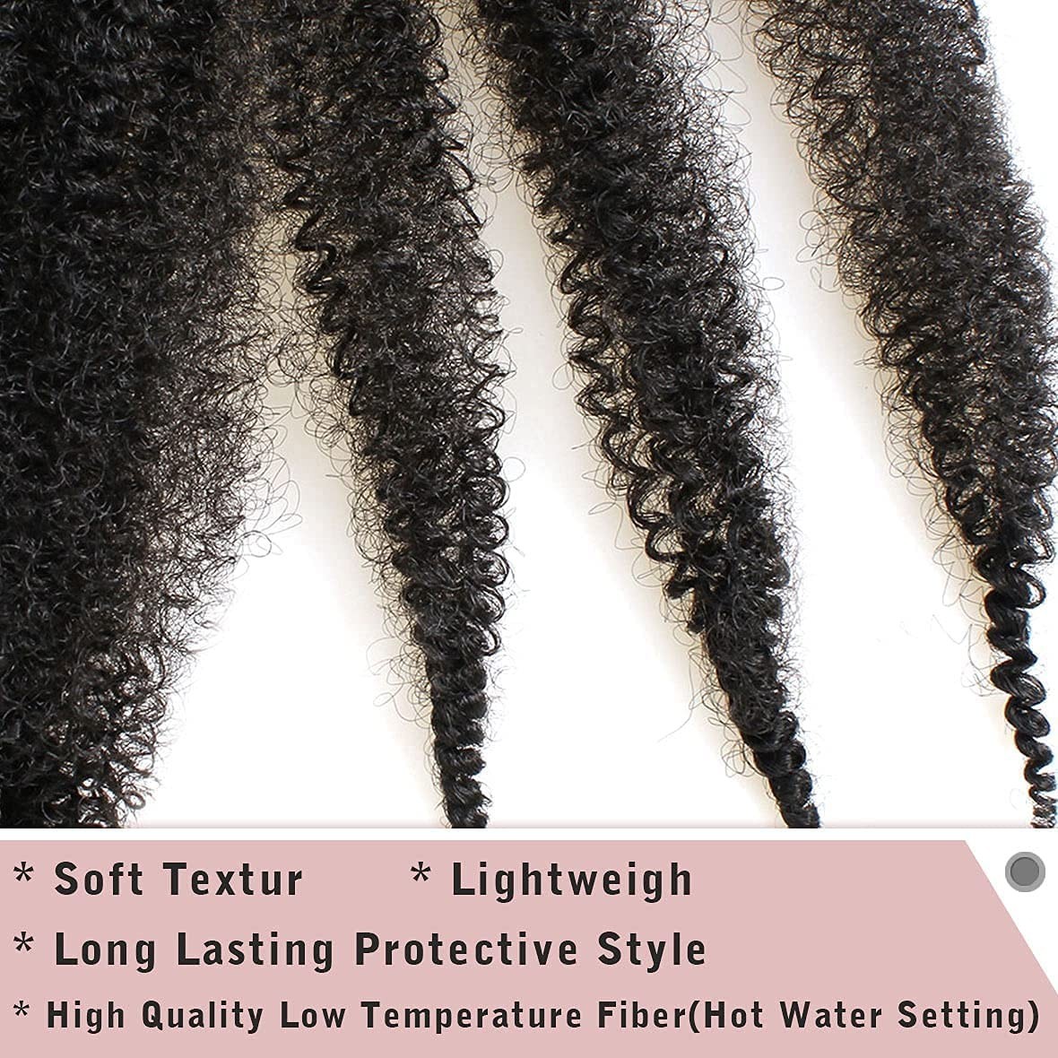 8 Inch Pre-Fluffed Afro Twist Hair Extensions (3 Packs) – Effortless Styling