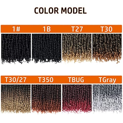 Passion Twist Hair 10 Inch 10 Inch(Pack of 8) Pre-twisted passion twist hair-1B