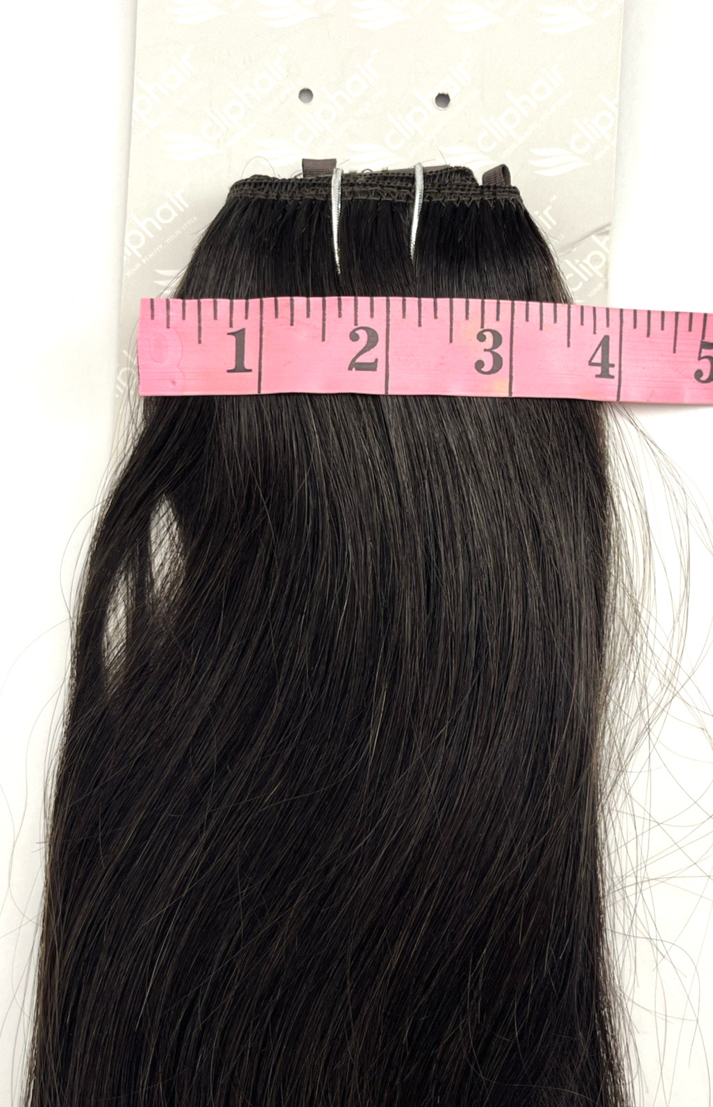 ClipHair Quad Weft 12″ Wide Thick Remy Human Hair Clip in Hair Extension 16″L 2#