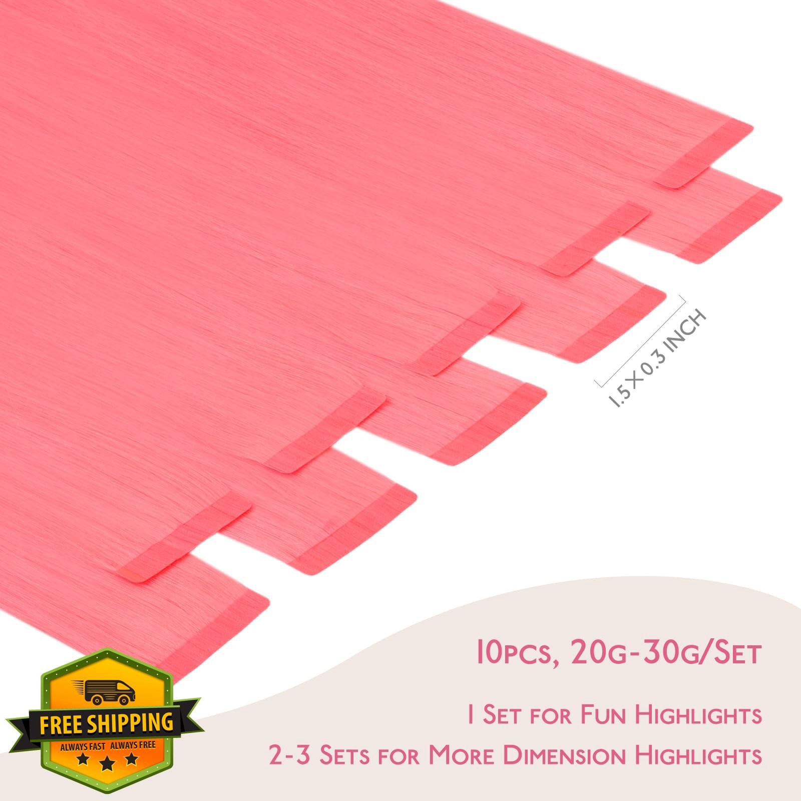 Wennalife Light Pink Tape Ins 10 Inch