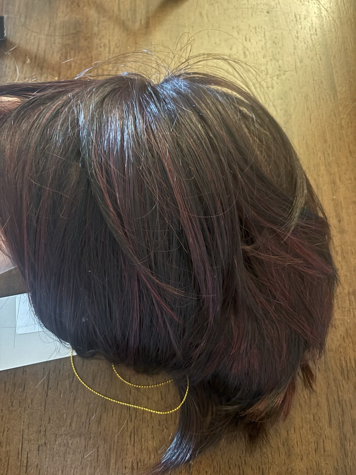 Luxury Chic Lifestyle Synthetic ￼ Monofilament Free Part, Burgundy Blend