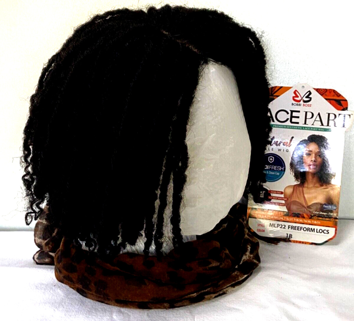 BOBBI BOSS 1B Natural Wig Medi fresh Cap 4.5in Lace Part -MLP22 FREEFORM LOCS