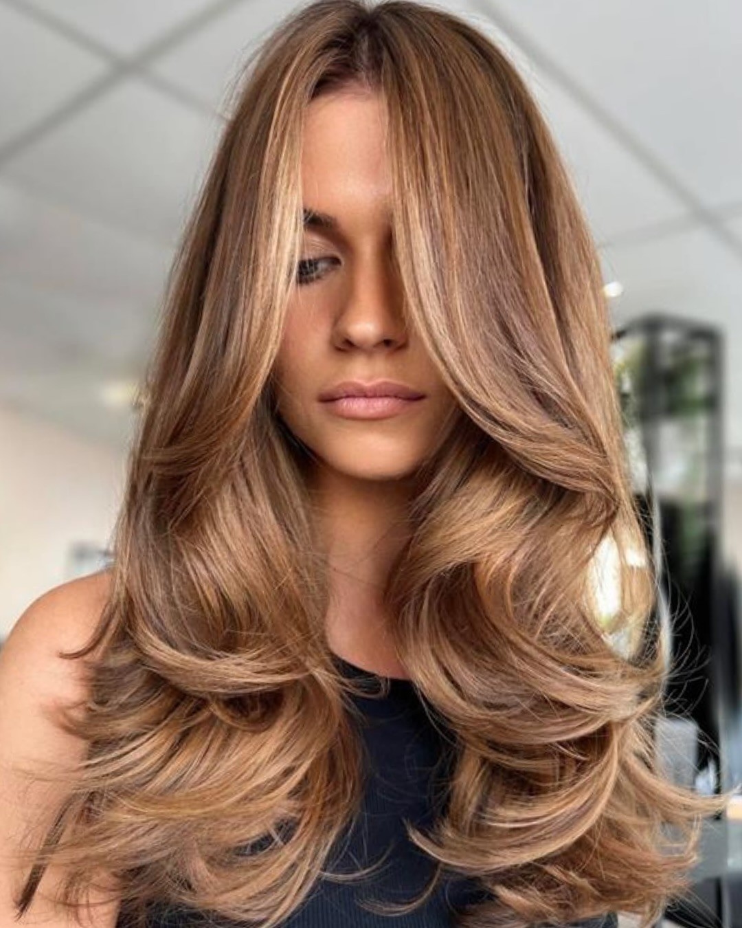 18Inch Brown Blonde Highlight 100% Human Hair None Lace Wig 300%