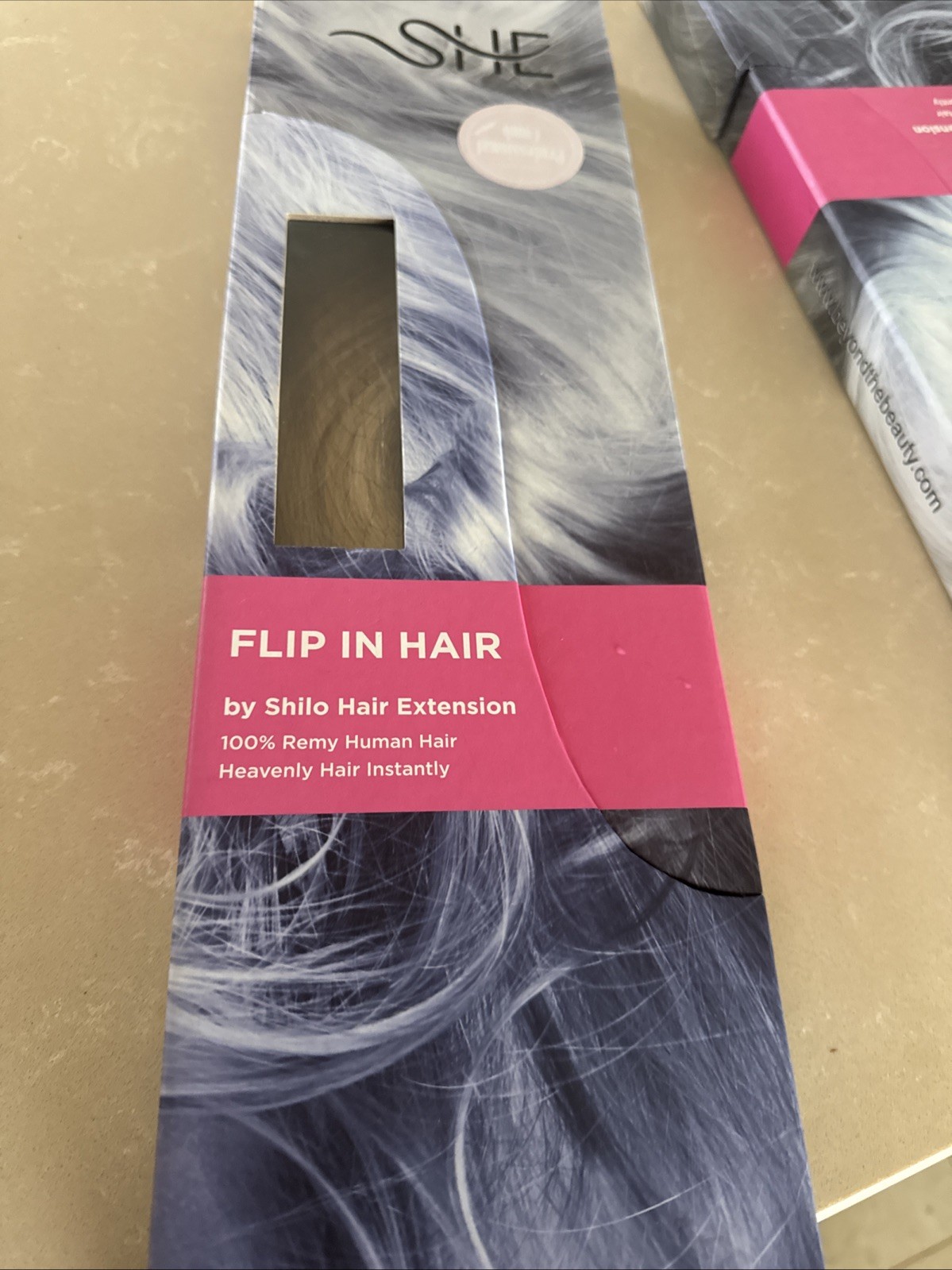 SHE Flip & Go 100% Remy Human Hair Extension, #8/613 Ombré 16-18 Inches