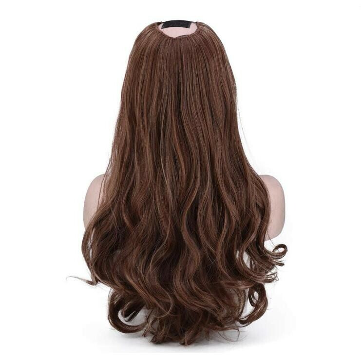 25.6Inch Half Wig U Part Clip In Synthetic Hair Curly Hair 1Pc Women Wig