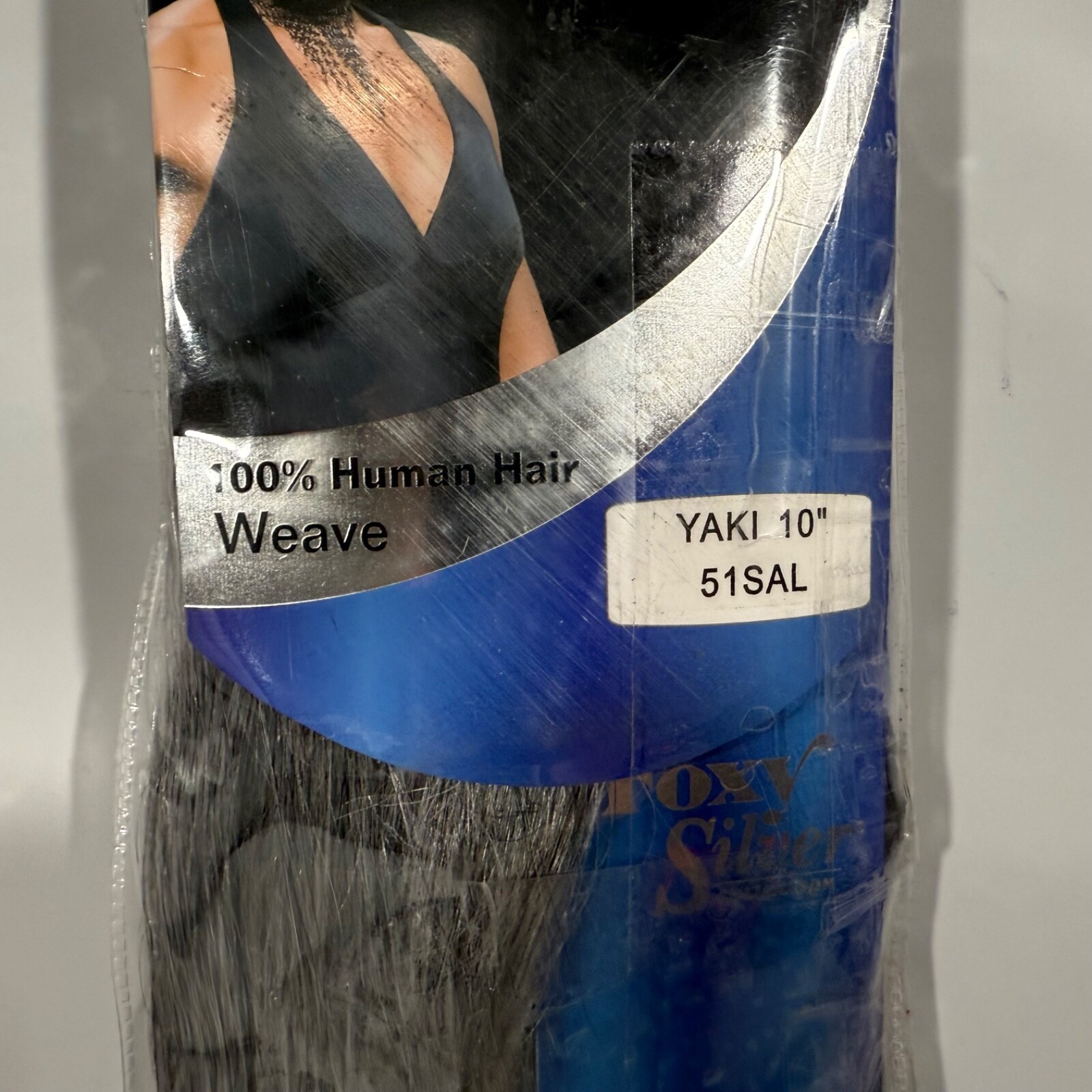 FOXY SALON WEAVE STRAIGHT Yaki 10” (Foxy Silver) Human Hair Weave 51 SAL New
