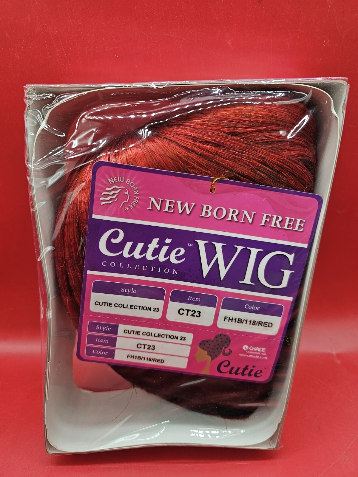 New Born Free Cutie Synthetic Wig CT23 Color FH1B/118/Red