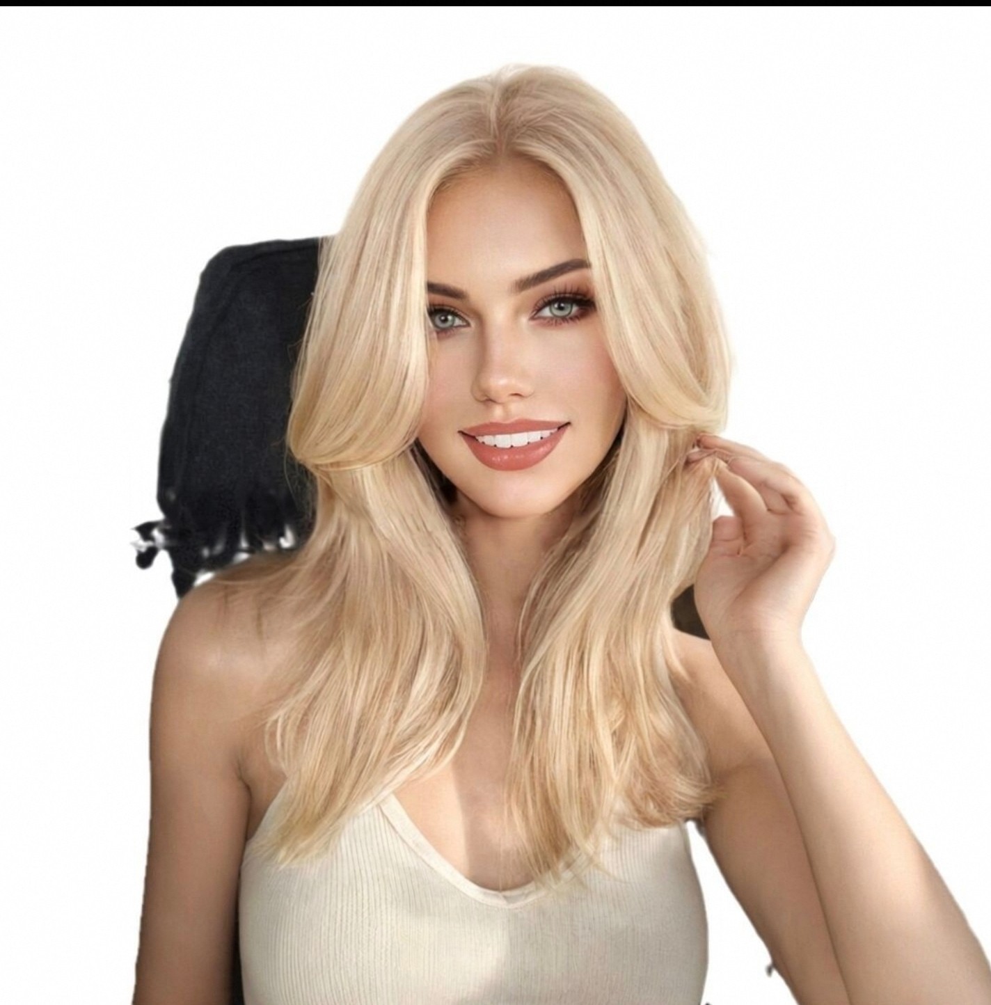 Blonde Wig 13×6 Hd Lace Front Wig For Women Layered Straight Wig Synthetic Hair