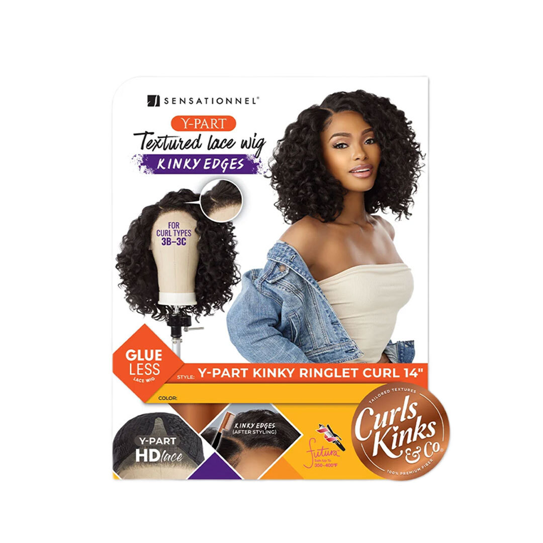 Sensationnel Curls Kinks&co Textured Lace Wig – Y-part Kinky Ringlet Curl 14″