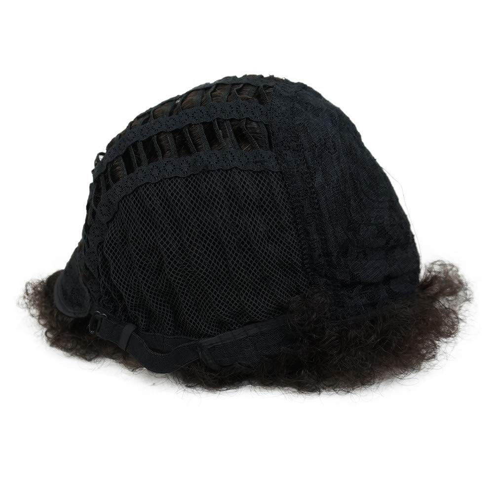 Afro Short Curly Wigs 100% Human Hair Wig for Black Women or Men African America
