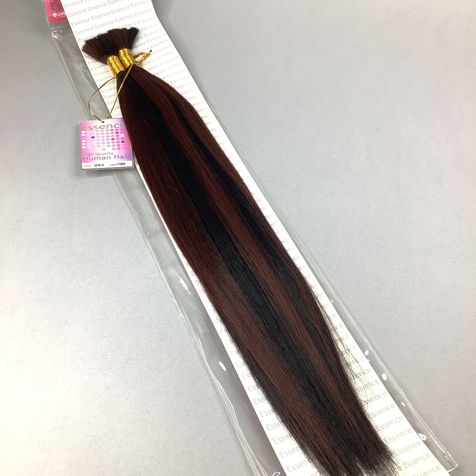 18” Yaki Bulk #F1B/33 Off Black & Auburn Straight Micro Braiding Blend Hair