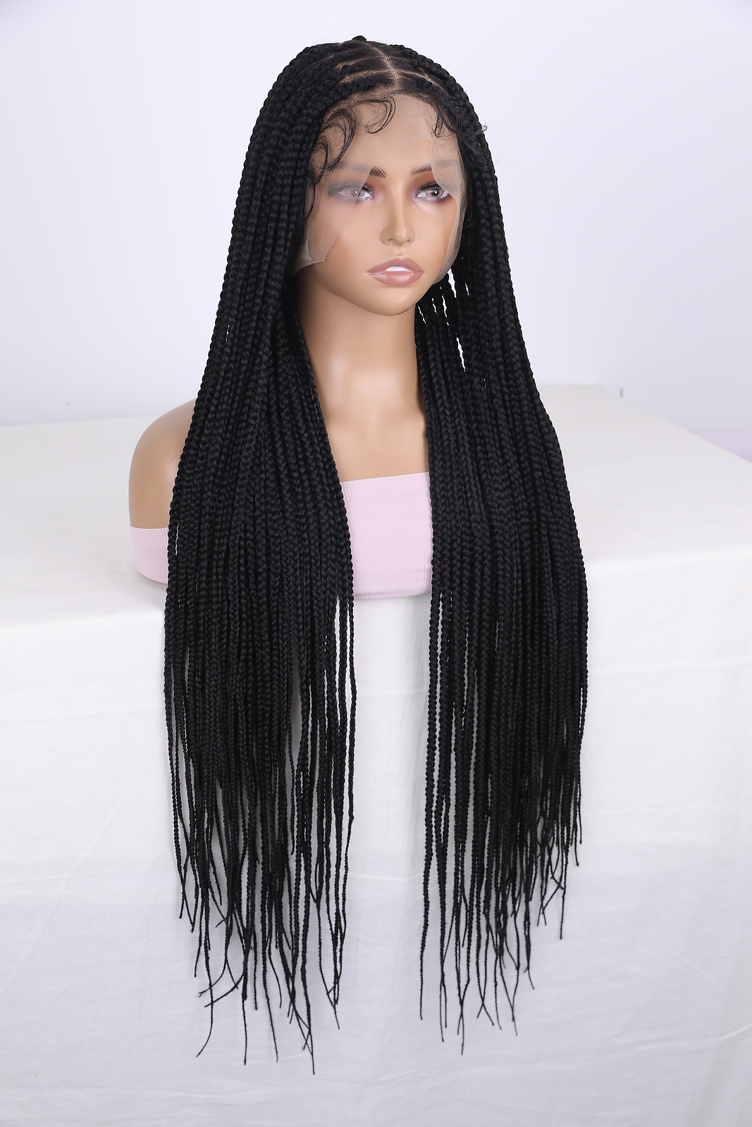 Braided Full Lace Wigs for Black Women Knotless Box Braid Wig with Baby Hair 32″