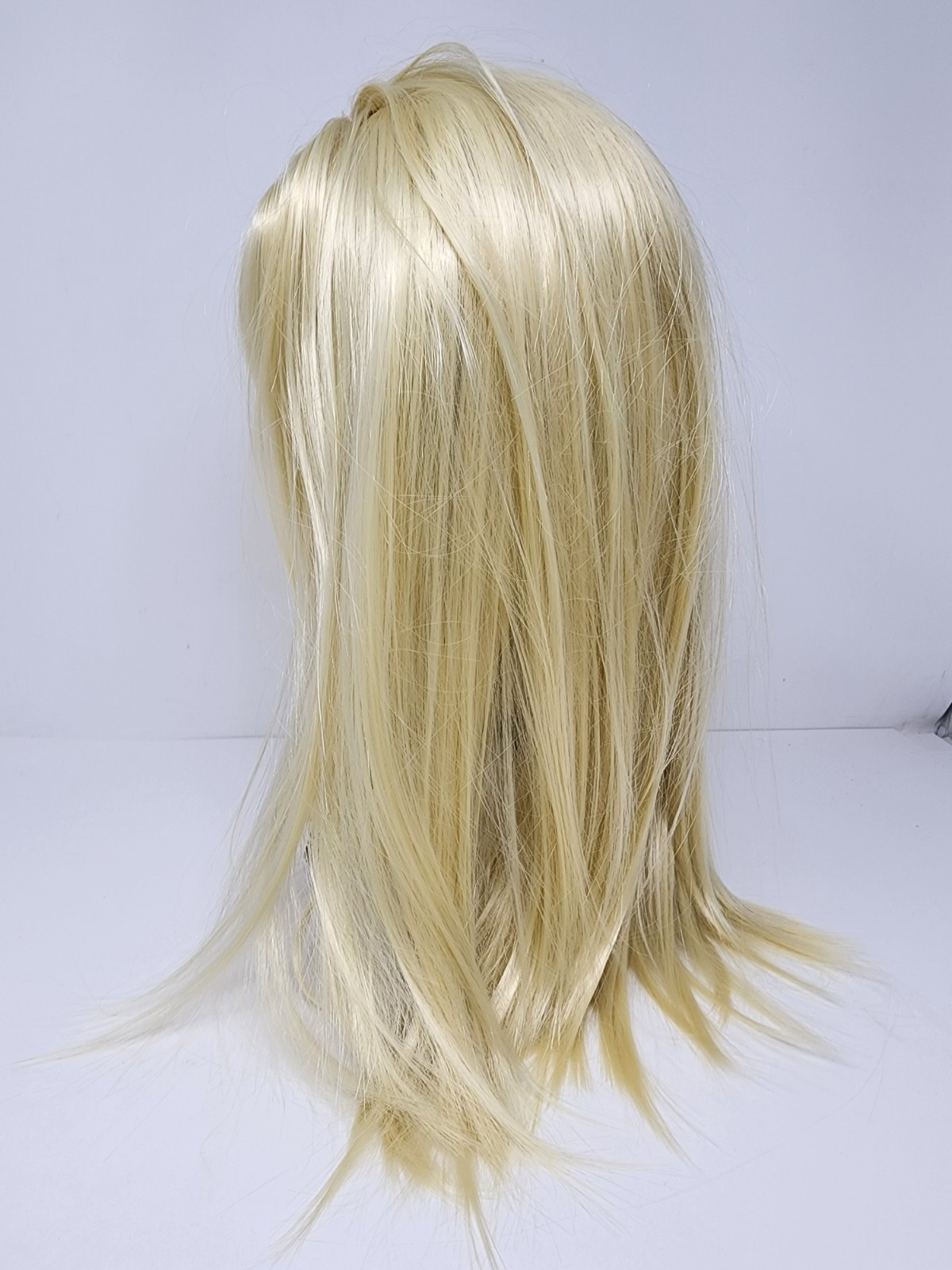 Blonde Wig Synthetic Hair Long Straight Silky Smooth Elastic Cap