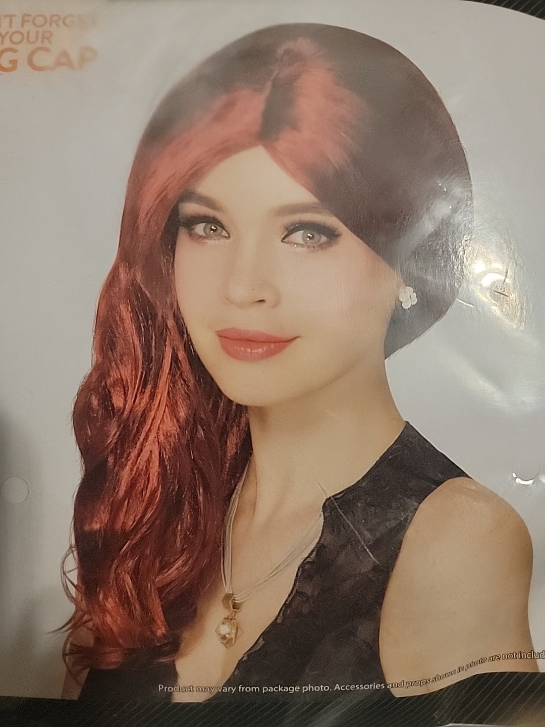 NIP ~ Copper Red Long Wavy Wigs Women Wavy Synthetic Hair Adult Full Wig
