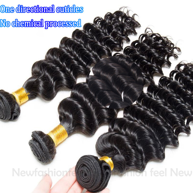 8A 100G/Bundle Wave Brazilian Peruvian Indian Virgin Human Hair Deep Curly Wave