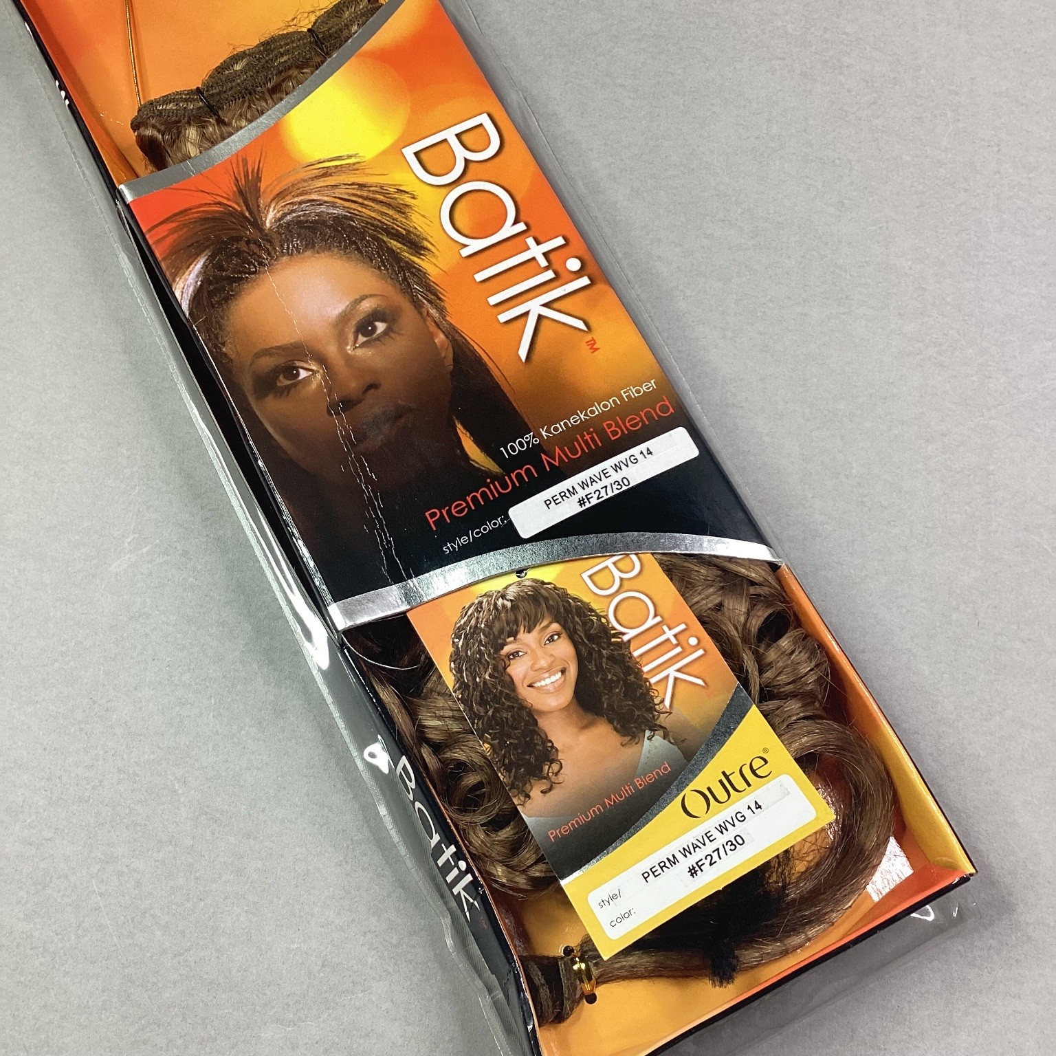Batik Perm Wave Hair Extensions WVG 14 #F27/30 Kanekalon Fiber