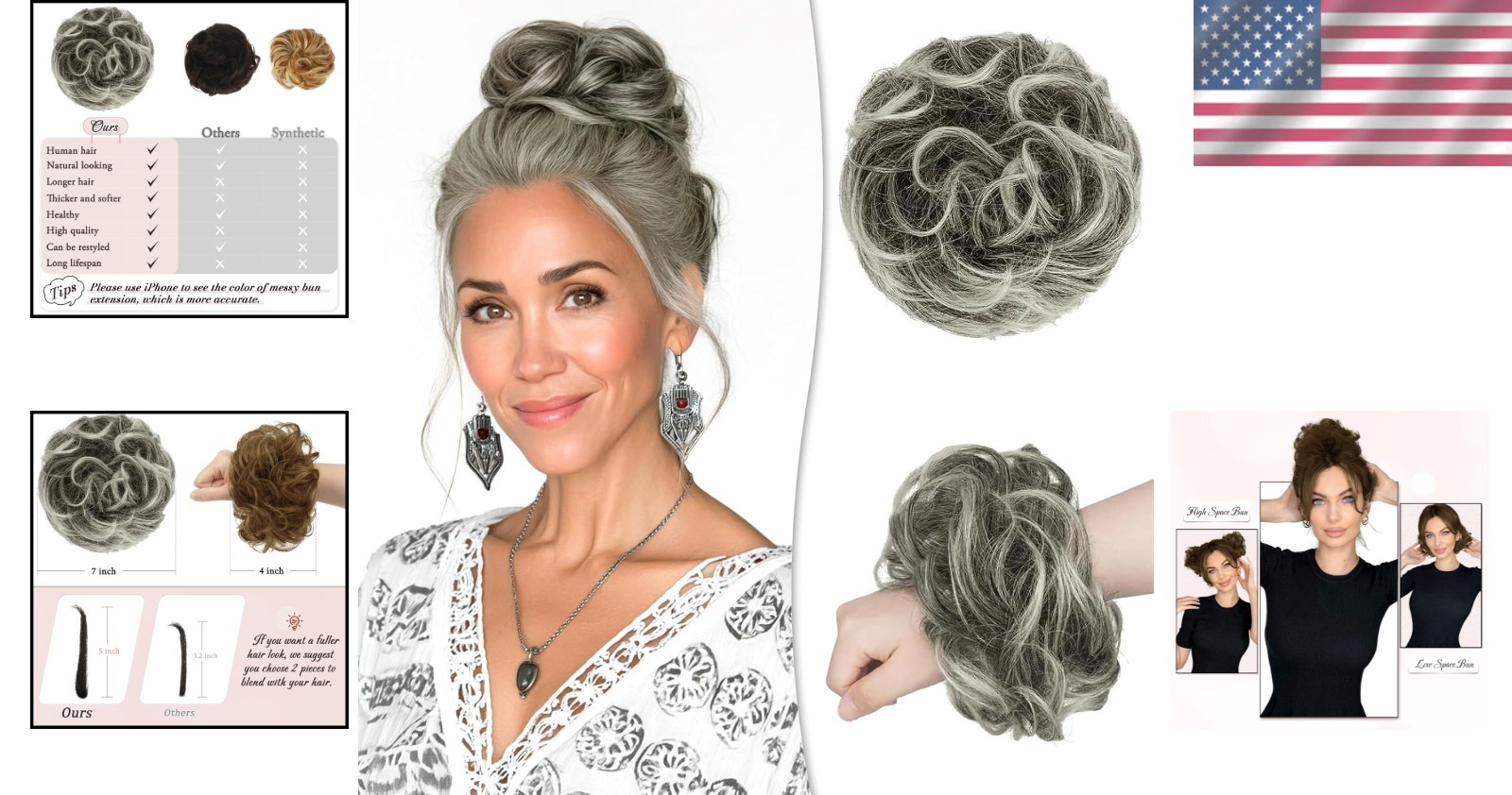Fuller Human Hair Bun Scrunchie