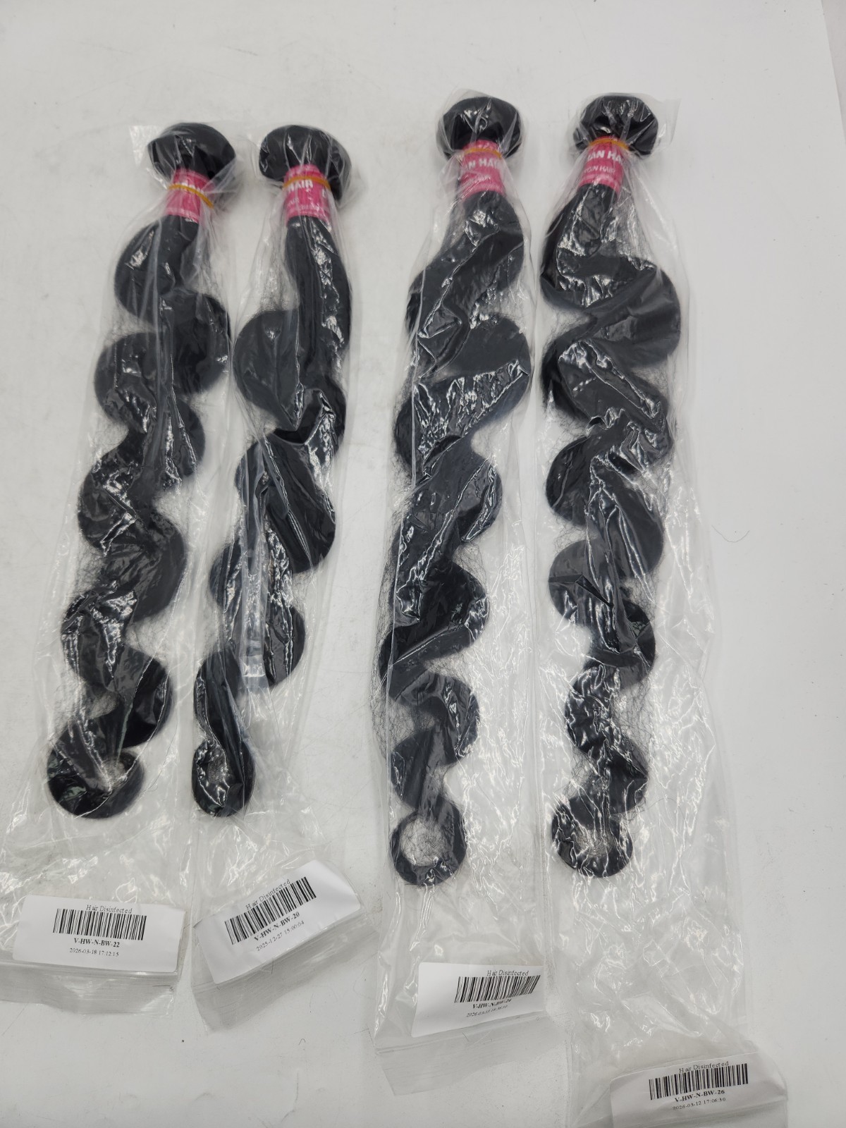UNICE 4Pc 100% Human Hair Bundles Bode Wave 20″, 22″, 24″, 26″