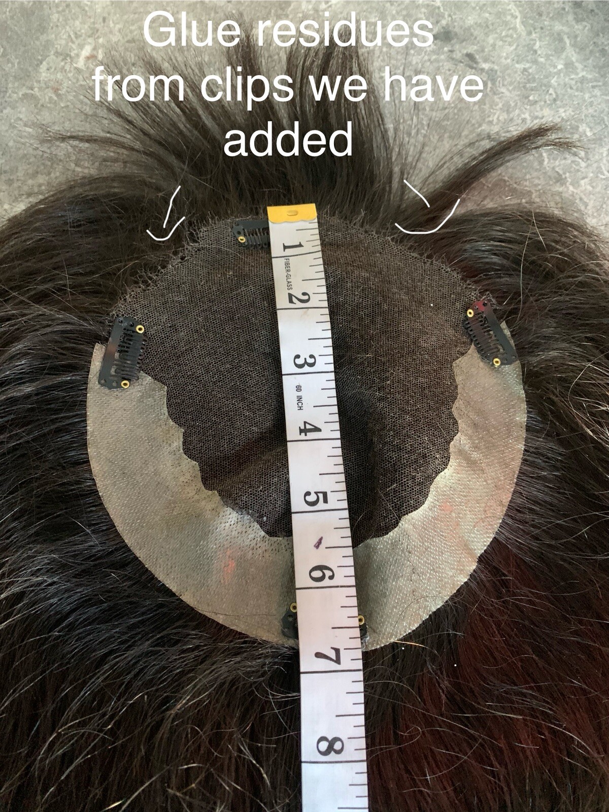 Black/Brown 100% Human hair Mono Crown top/ toupee /topper/Wiglet Hand Tied