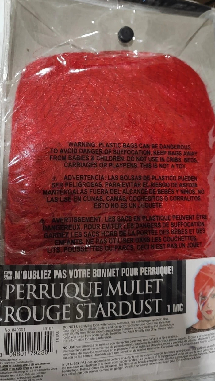 Stardust Red Mullet Wig