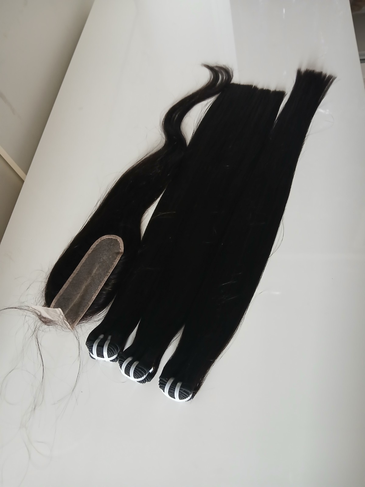 12A VIETNAMESE VIRGIN HUMAN HAIR DOUBLE DRAWN 22+22+24&22INCH 2×6 CLOSURE 340g