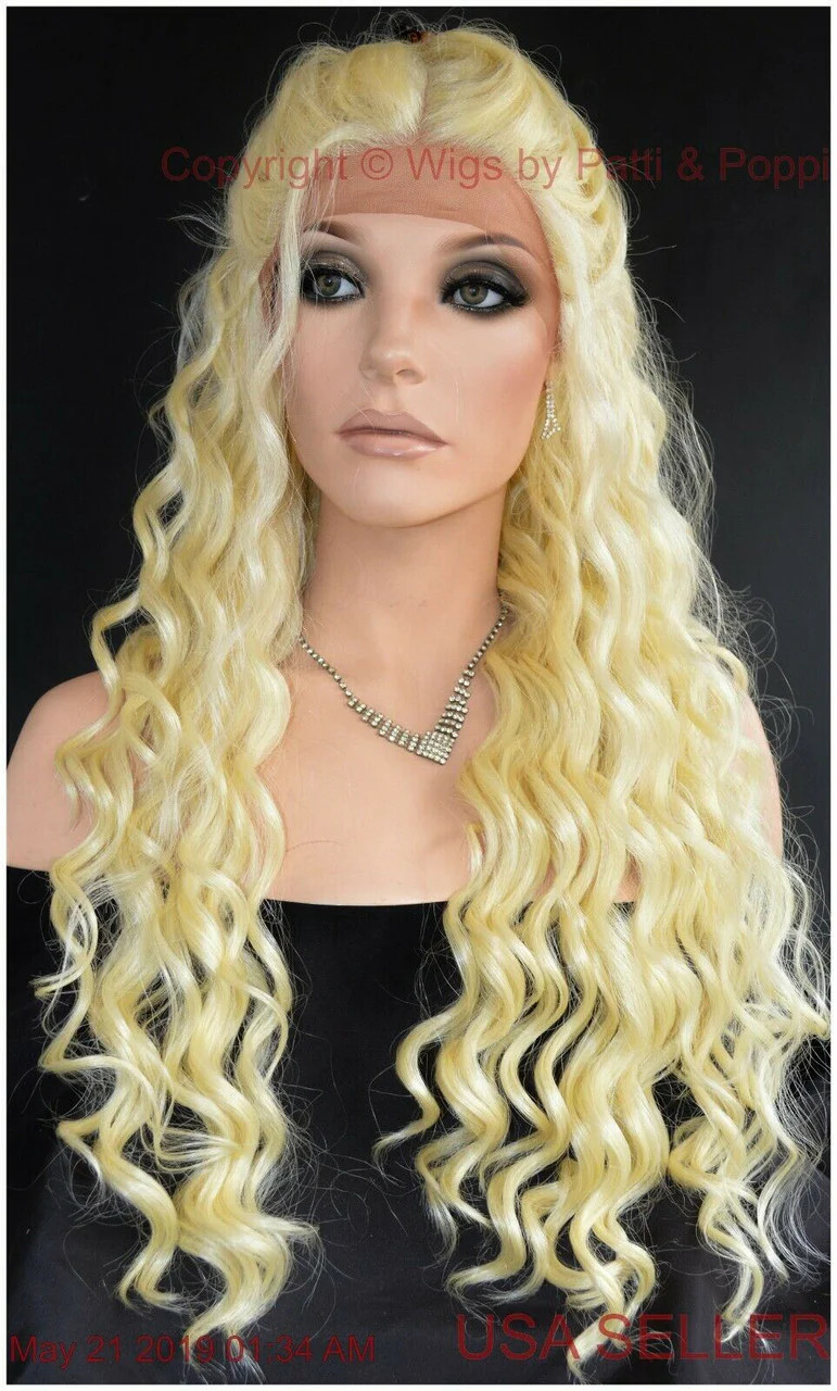 SWISS LACE FRONT LACE PART LONG WAVY HEAT FRIENDLY WIG COLOR 1362