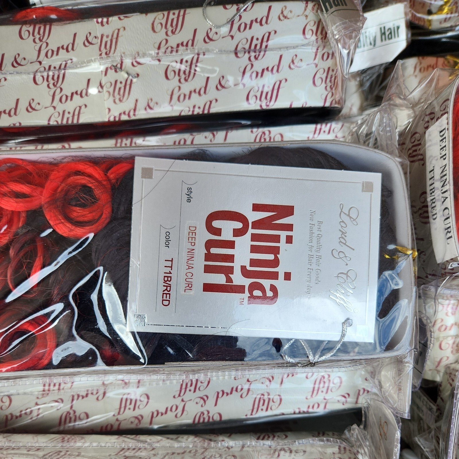 Lot 10 LORD & CLIFF Ninja Curl Kanekalon Hair Extensions Draw String Ponytail