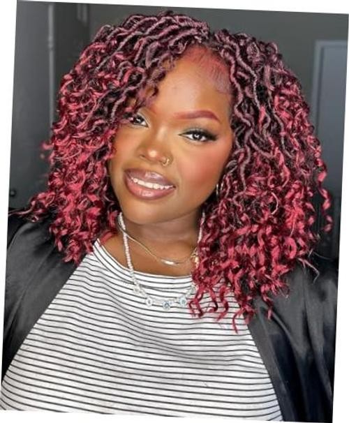Faux Locs Crochet Hair 10 Inch Goddess Locs Ombre 10 Inch (Pack of 8) Tbug#