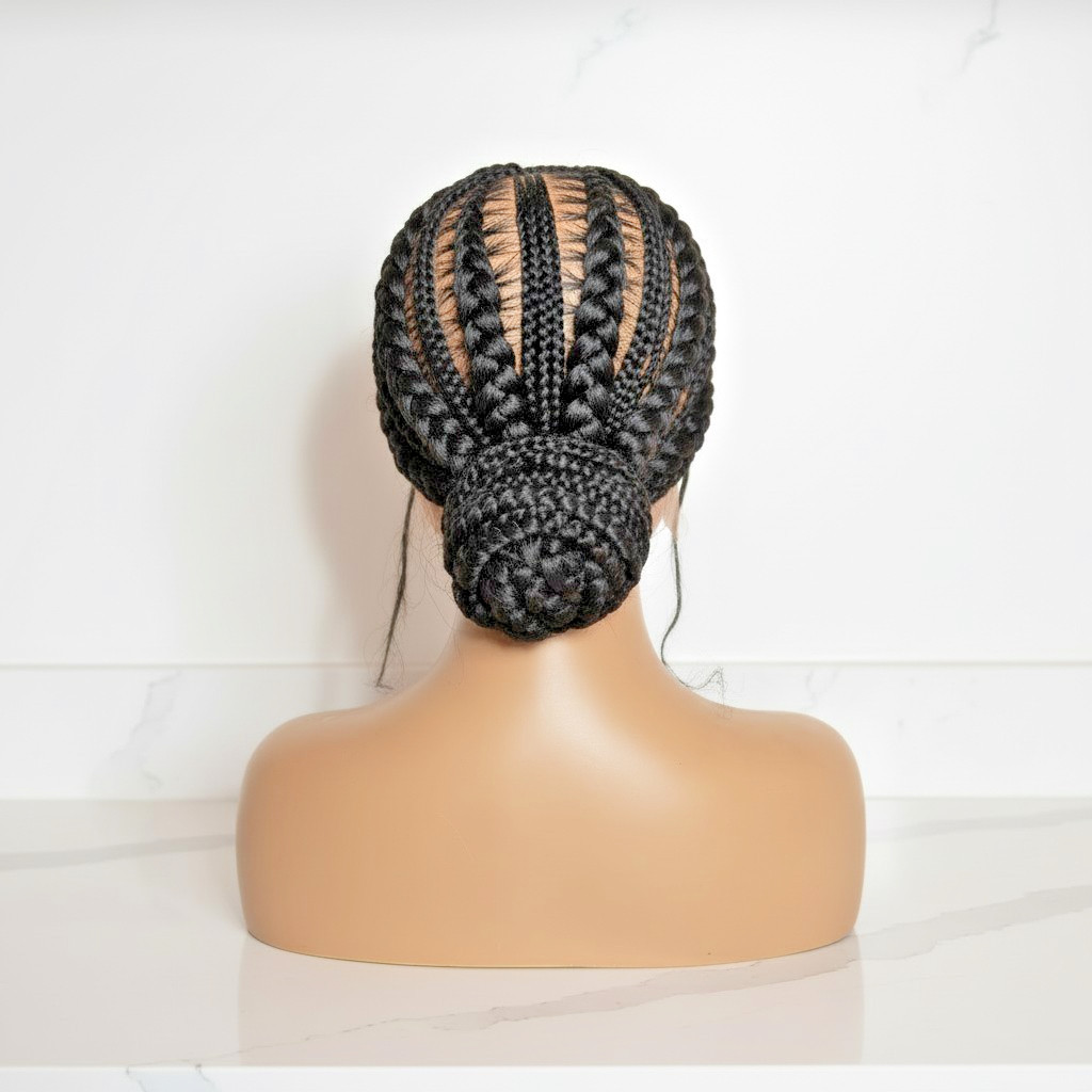 Braided Wig. Large Cornrow Braids. Full Lace with baby hair