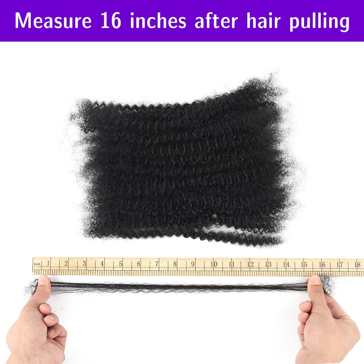 16 Inch Afro Kinky Curly Human Hair Bulk for Permanent Micro Locs/Twists/Brai…