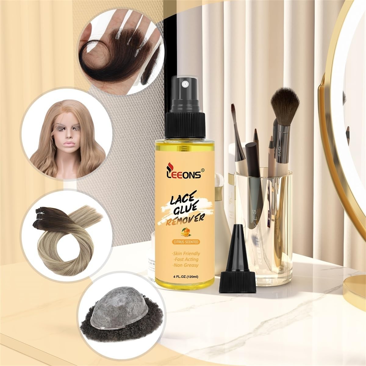 120ML Gentle Citrus Tape-In Extension Remover Spray for Quick Bond Release