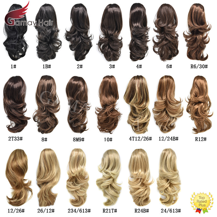 Thick Jaw Claw Clip In Ponytail Curly Wavy Hair Extensions Natural As Human Hair