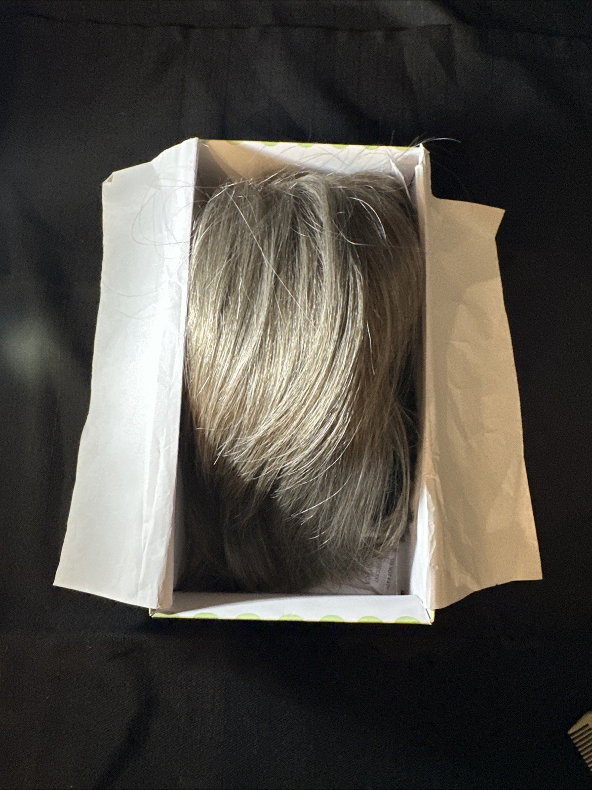 ENVY WIG SCARLETT, Average Cap Size, Dark Grey, Mid Length Straight Bangs Box