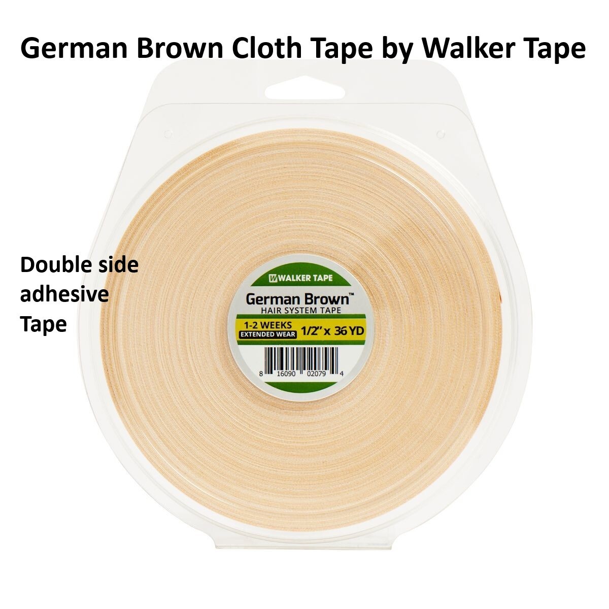 German Brown Cloth Tape 1/2 inch X 36 yard roll by Walker Tape