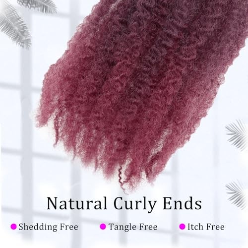 Marley Twist Braiding Hair 14 inch Afro Kinky Curly Crochet Braids 8 Packs